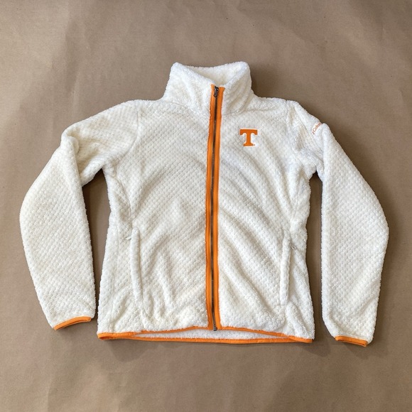 *DEFECT* Columbia L Large Tennessee Volunteers Jacket Fireside Sherpa Full Zip - Picture 1 of 16